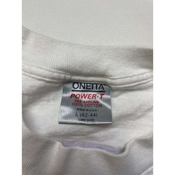 VINTAGE Caribbean Style 1989 Graphic T-shirt Men Large Art USA 80s Single Stitch - Picture 10 of 11